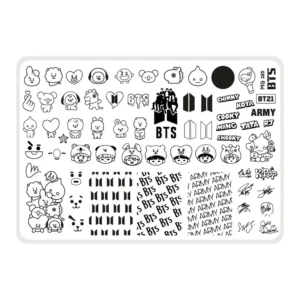 BT21 - Placa acrílica - Nail Art Magenta