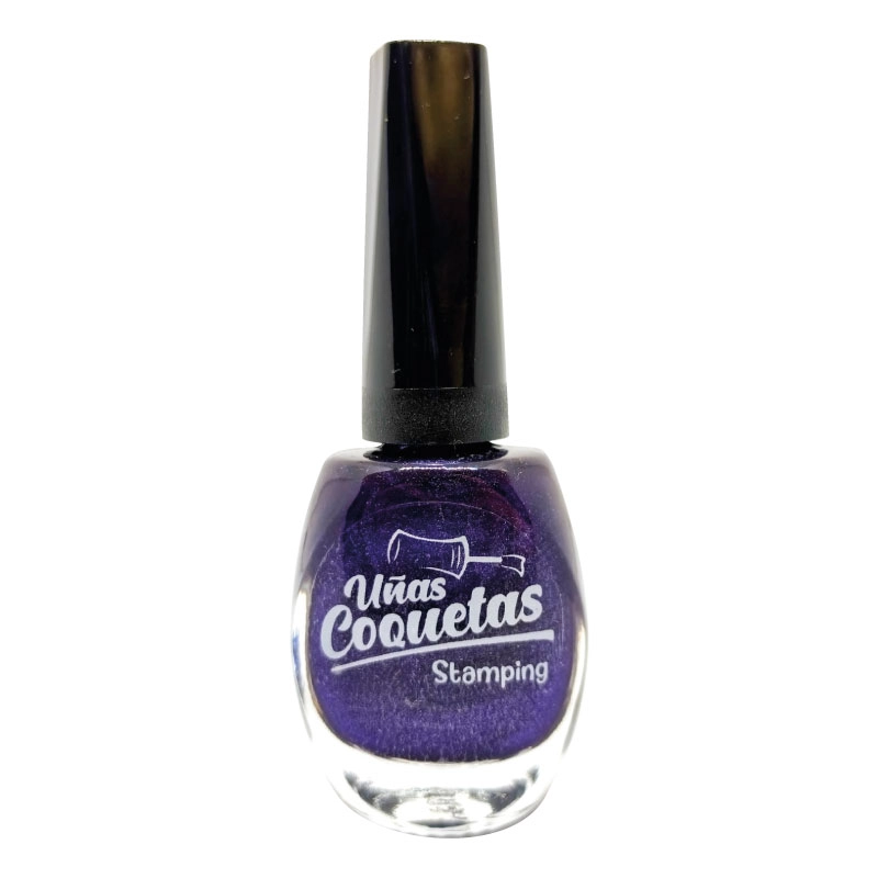 Esmalte de estampar Uñas Coquetas - Morado perlado